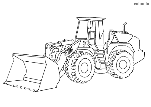 Excavators coloring pages » Free & Printable » Excavator coloring sheets
