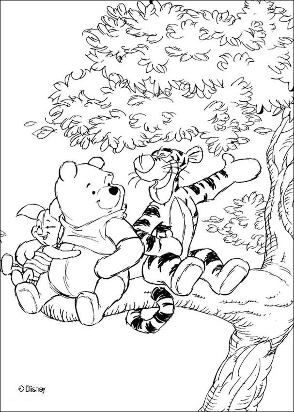 Winnie The Pooh coloring pages - Winnie the Pooh,Tigger and Piglet