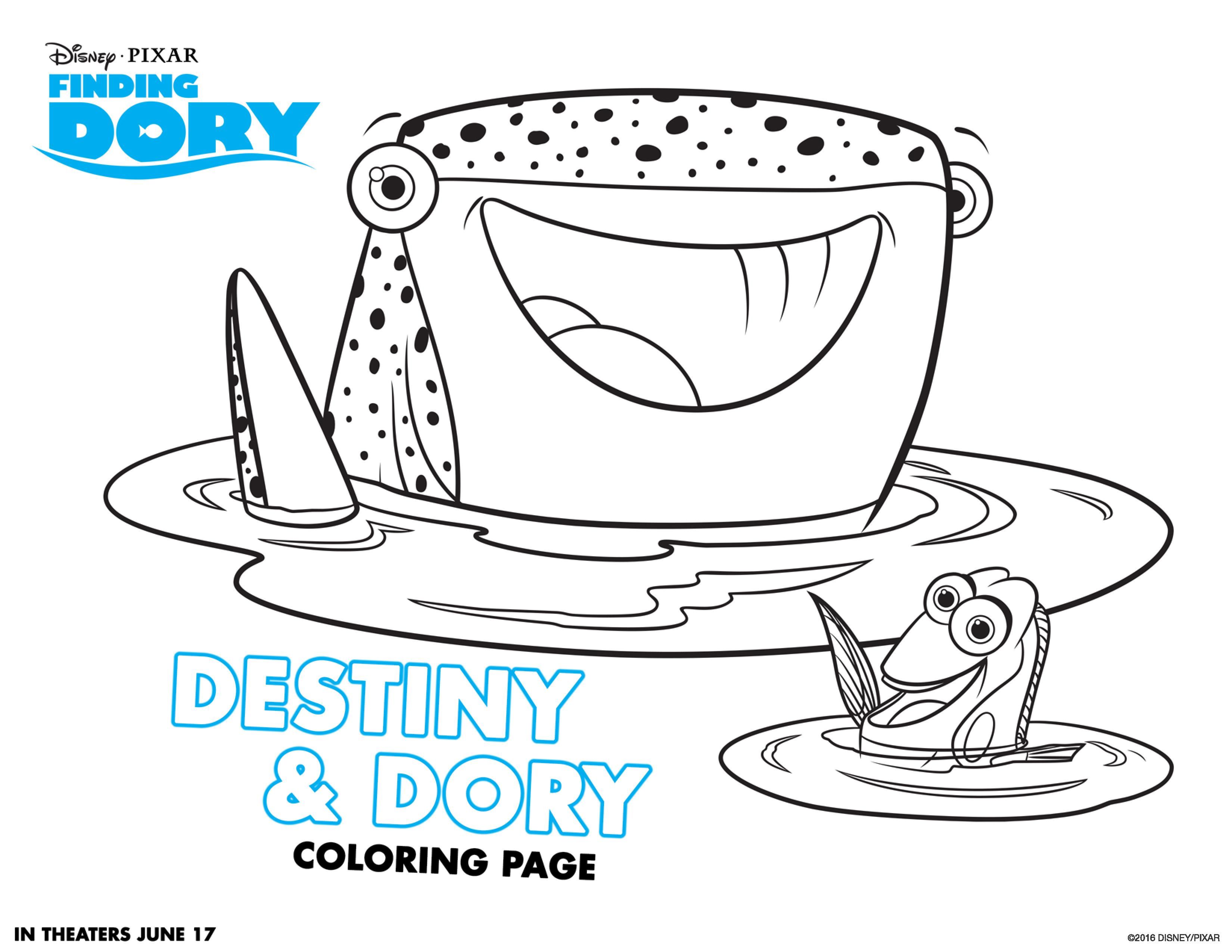 Finding Dory Coloring Pages and Activity Sheets | Crazy Adventures ...