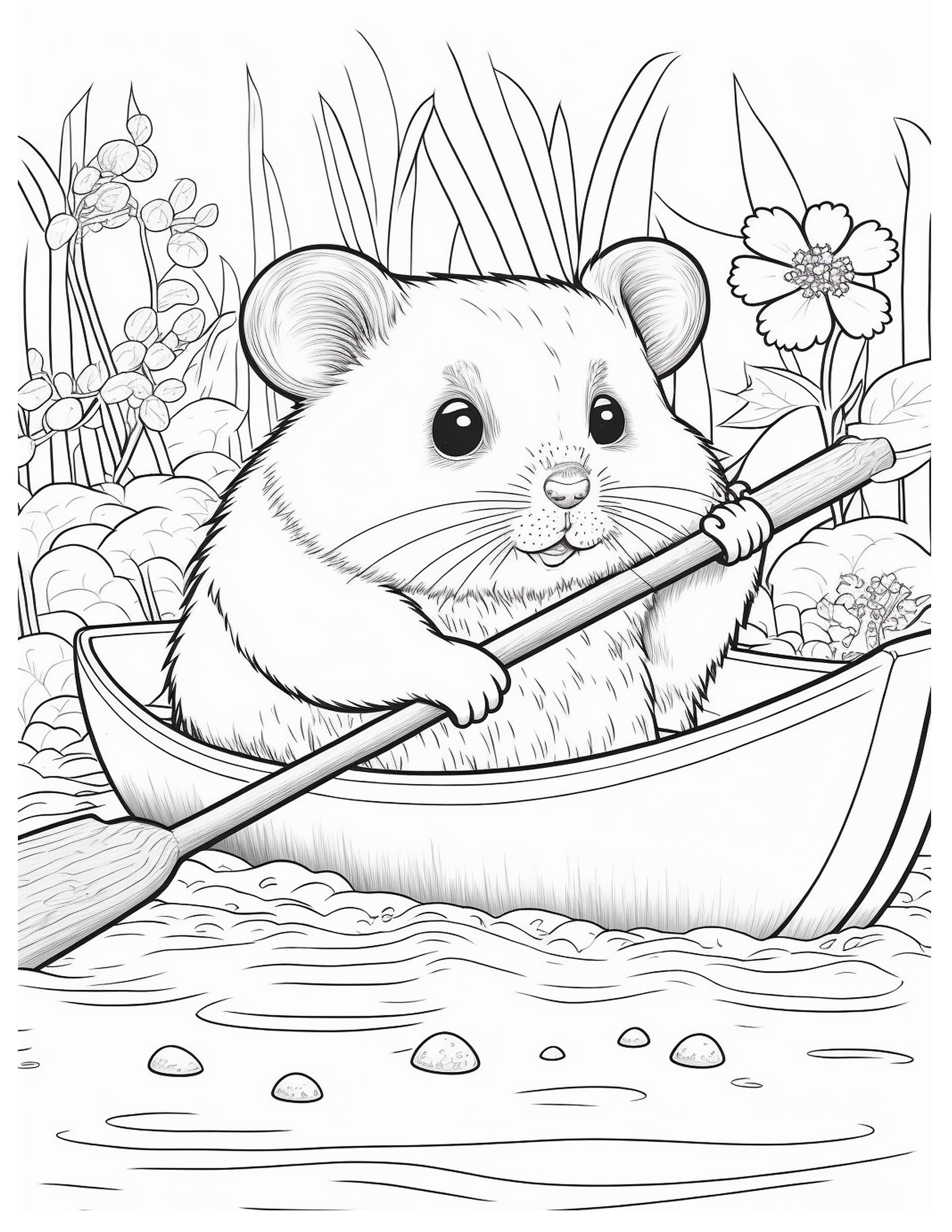 Hamster Coloring Pages Over 50 Pages of Hamsters in Everyday - Etsy