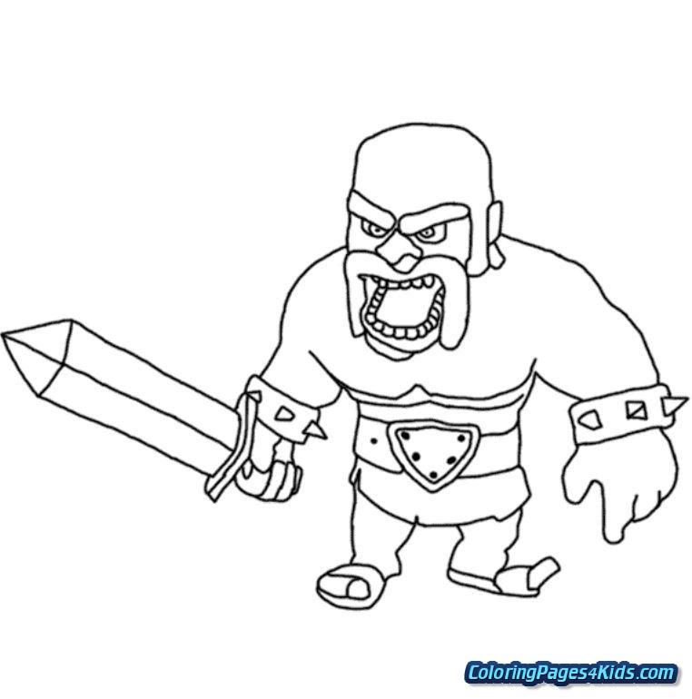 Free Clash Of Clans Coloring Pages | Free Printable Coloring ...