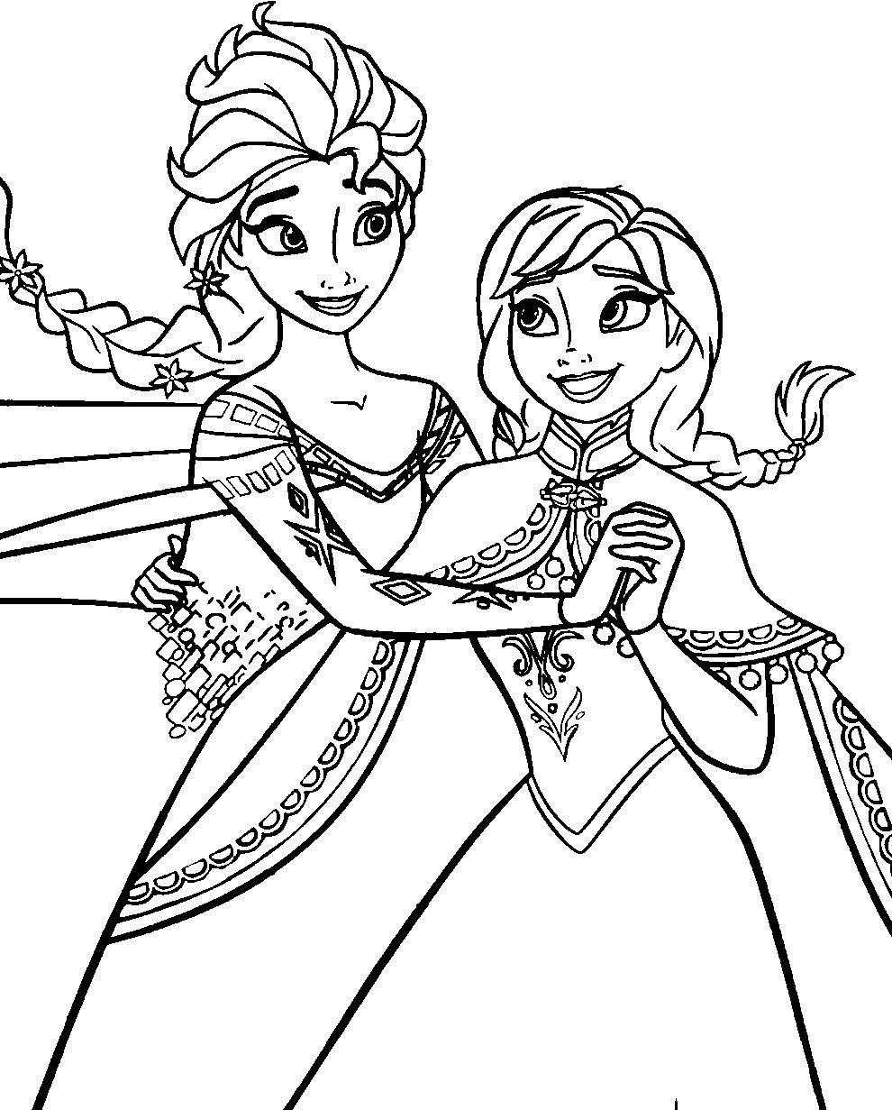Frozen Elsa Coloring Pages Easy | Elsa coloring pages, Disney ...