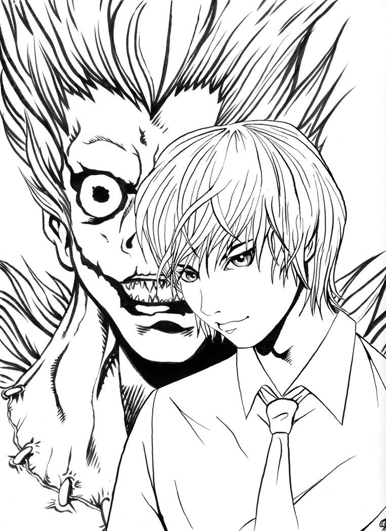 Death Note Coloring Pages at GetDrawings.com | Free for ...