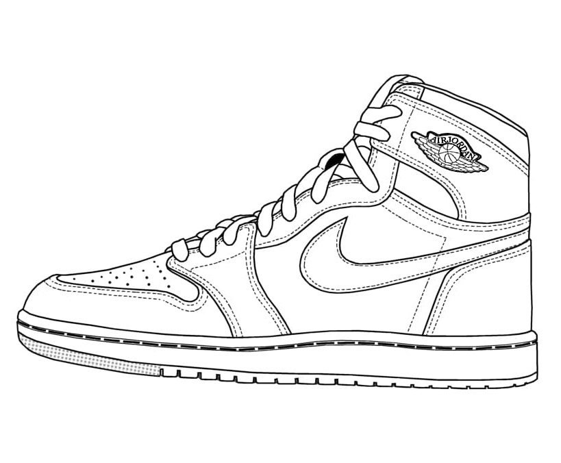 Shoe Coloring Pictures - Free Coloring Pages | Sneakers drawing, Shoe  design sketches, Shoe template