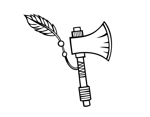 Indian axe coloring page - Coloringcrew.com