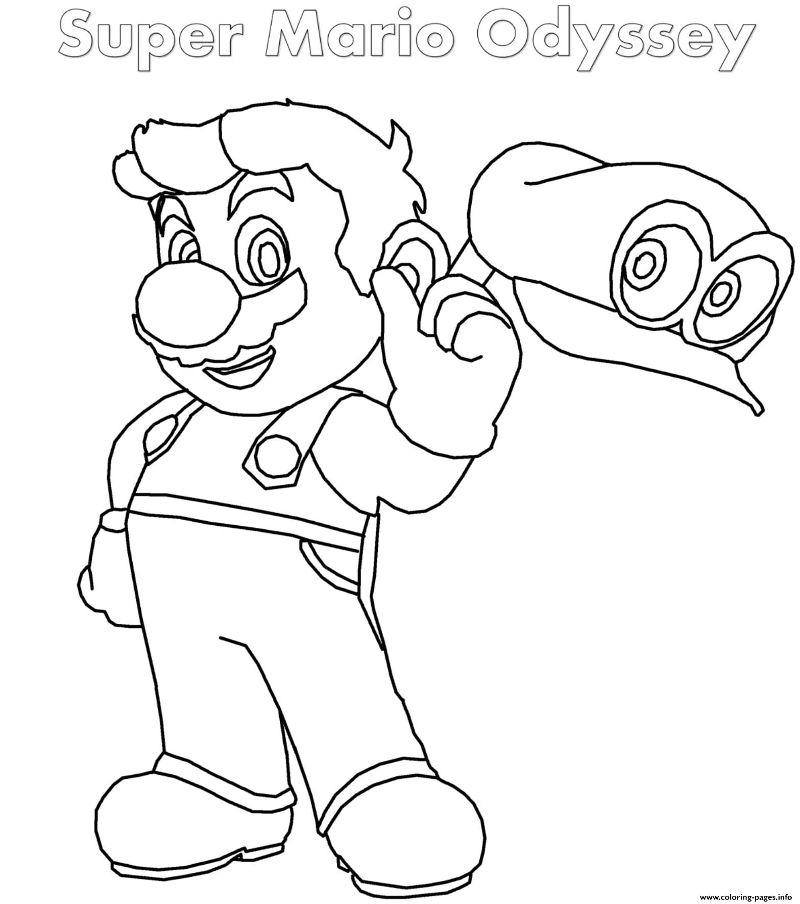 Super Mario Odyssey Coloring Pages Printable