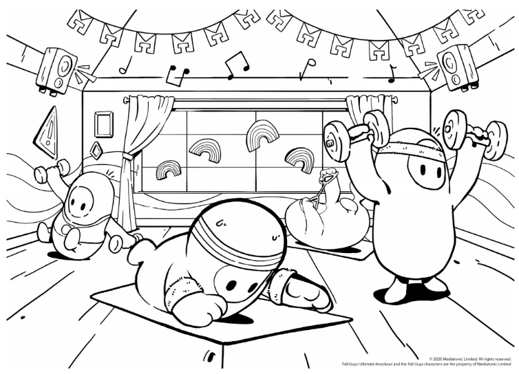 Fall Guys Coloring Pages Coloring Home