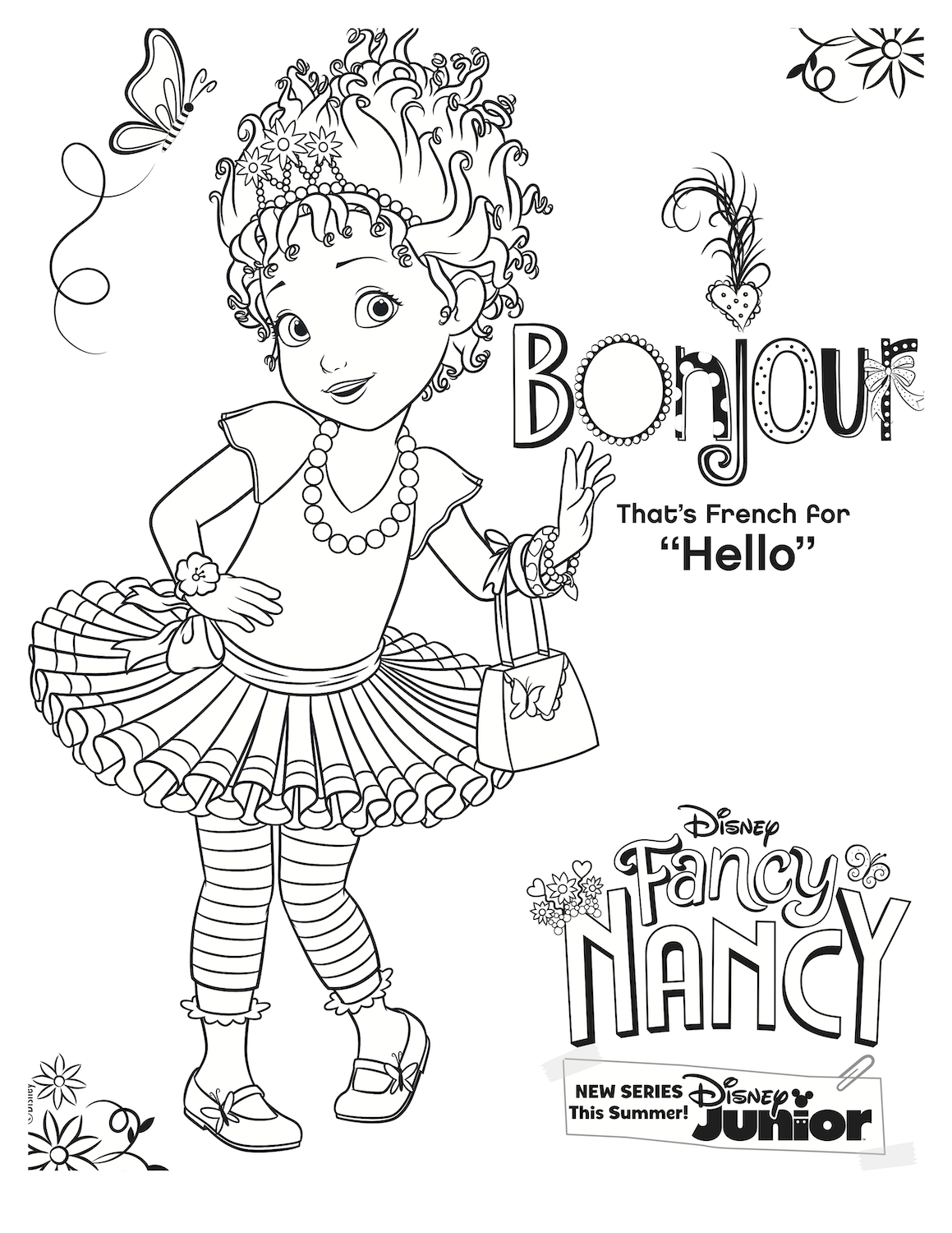 Fancy Nancy Coloring Page | Mermaid coloring pages, Disney coloring pages, Fancy  nancy