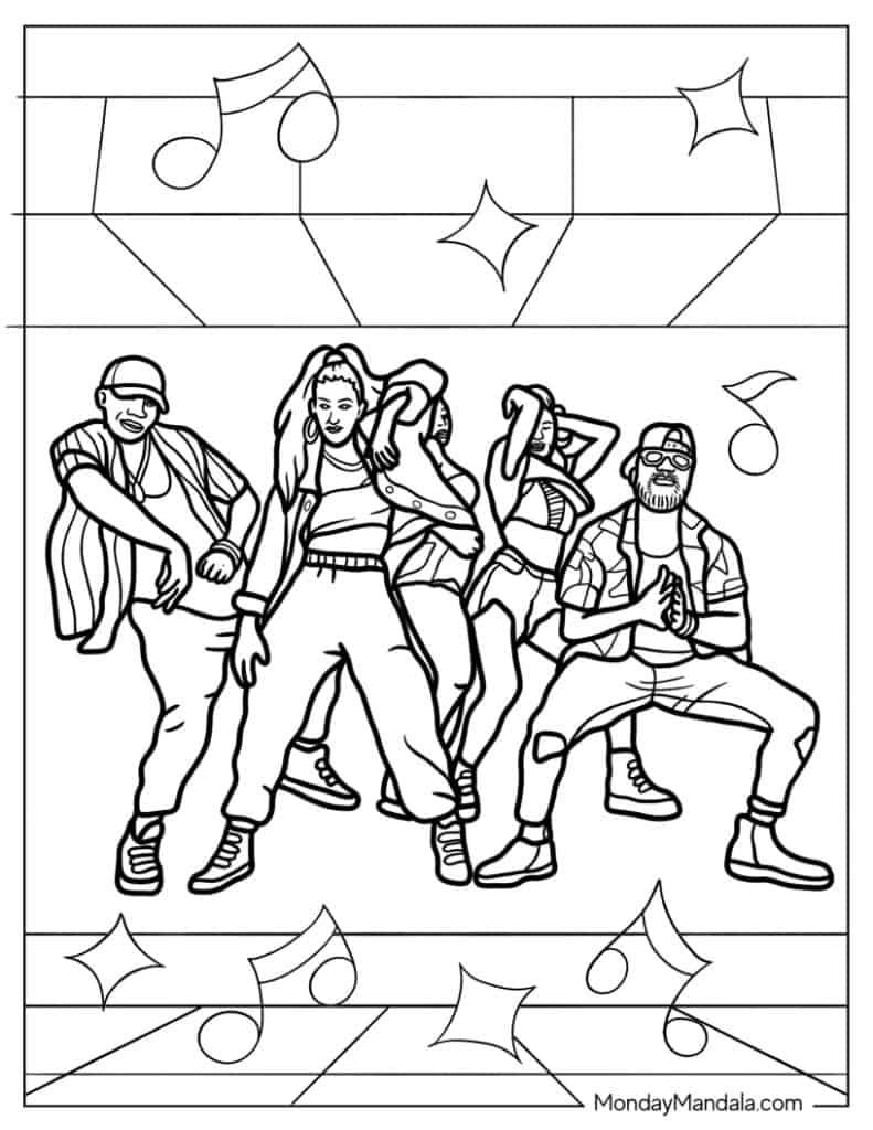 26 Dancing Coloring Pages (Free PDF Printables)