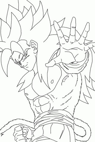 Goku Super Saiyan 4 Coloring Pictures - Coloring Pages for Kids ...