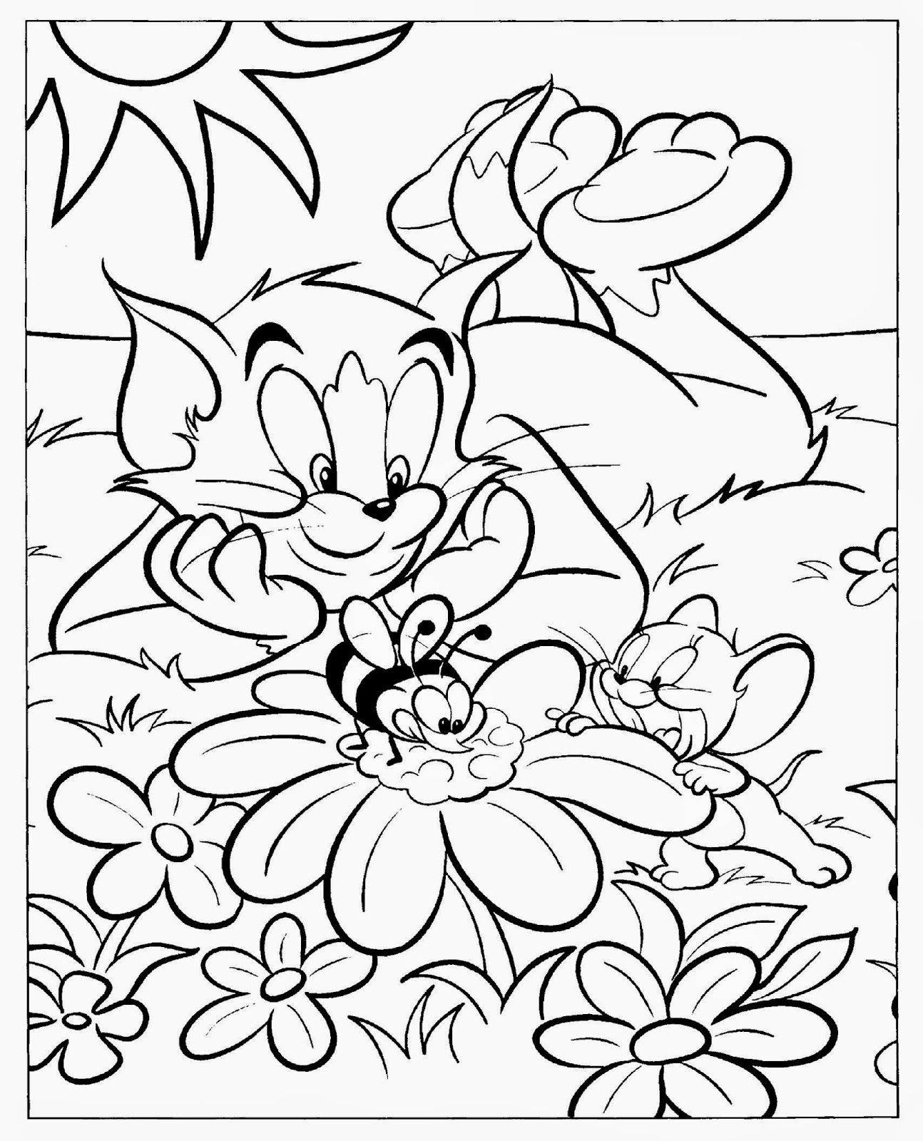 Cartoon Coloring Pages | Free Coloring Sheet