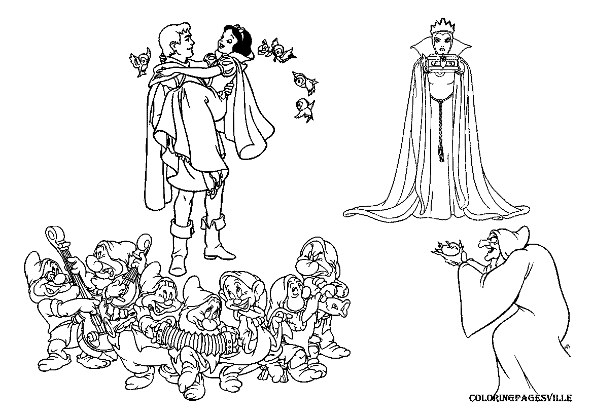 Advanced Snow White Coloring Pages - Coloring Pages For All Ages