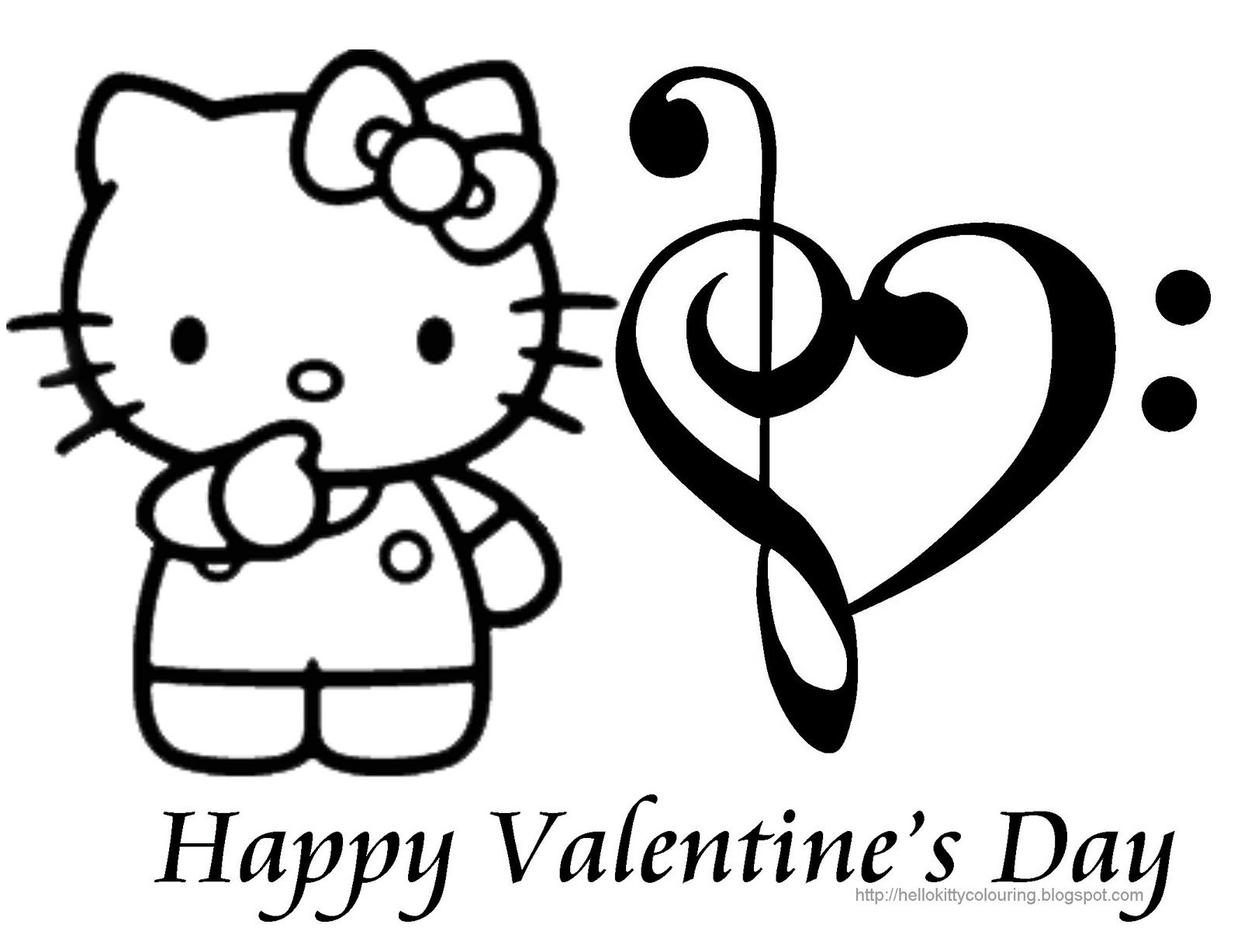 Valentine Day Hello Kitty Coloring Book Pages - Colorine.net | #4080