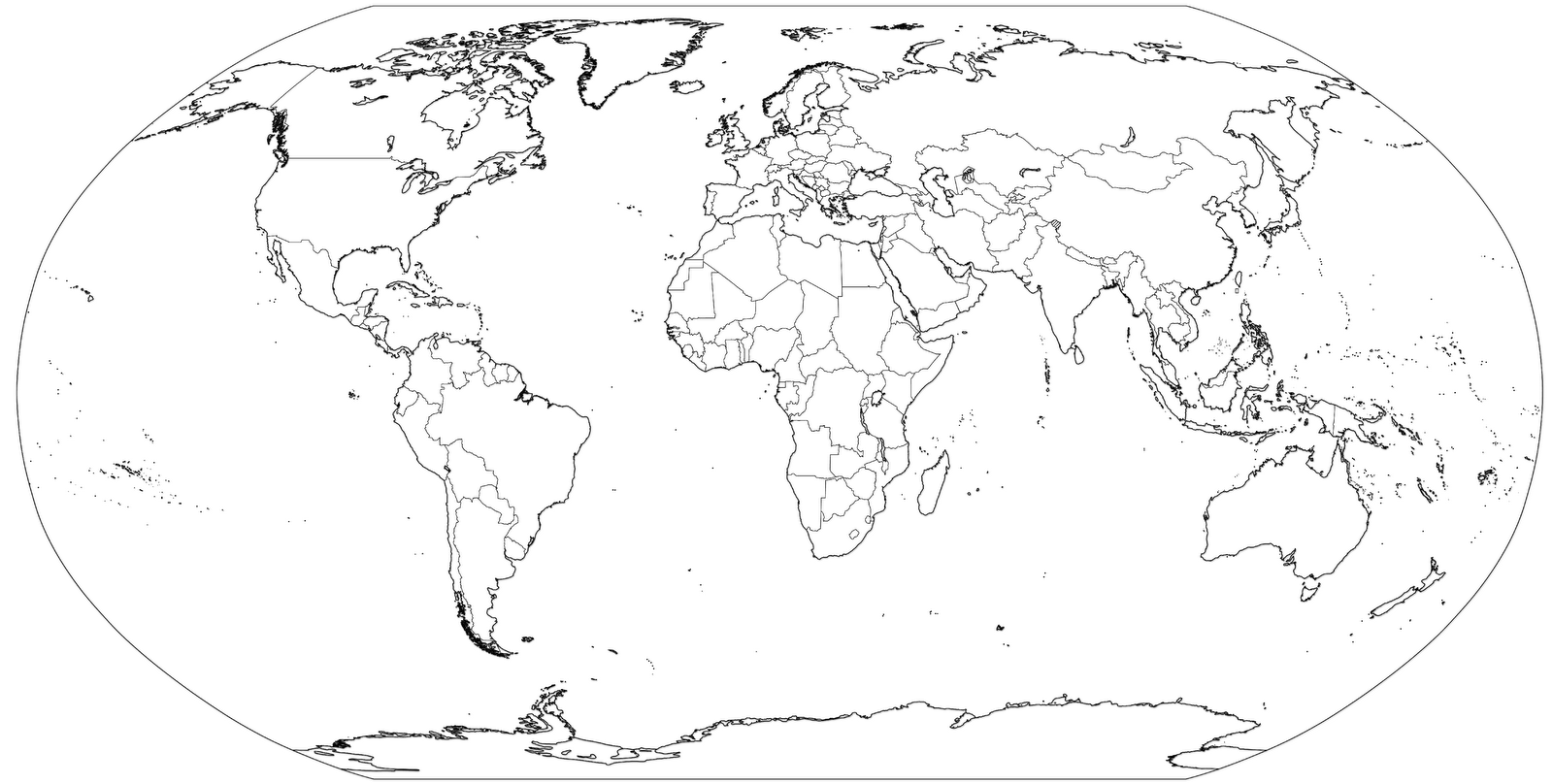 World Map Coloring Page For Kids - Coloring Home