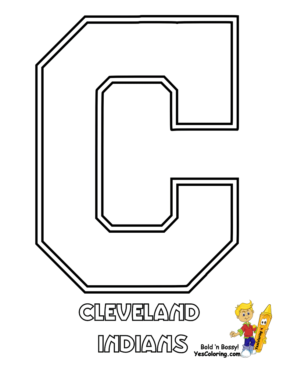 Cleveland Indians coloring sheet. | Things I LOVE! | Pinterest ...