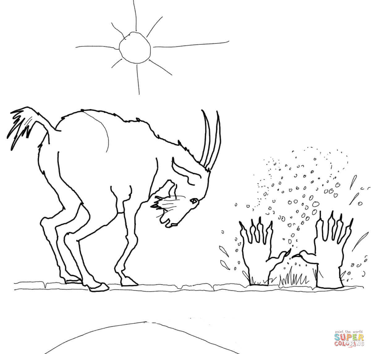 Billy Goat Coloring Page Coloring Home