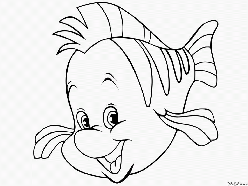 Flounder From Little Mermaid Coloring Pages   Best Coloring Page ...
