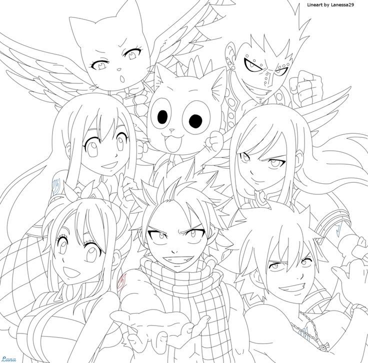 Anime Fairy Tail Coloring Pages - Coloring Pages For All Ages