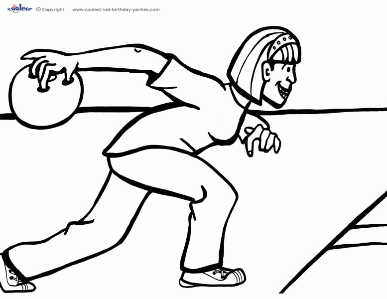Woman Bowling Coloring Page Coloring Home