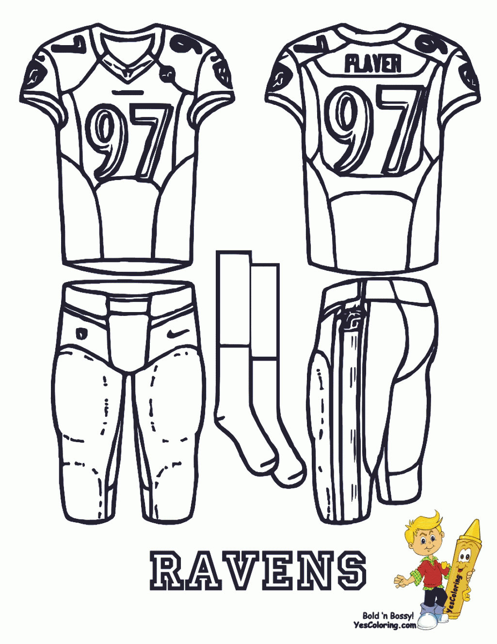 Nfl Coloring Pages Baltimore Ravens | Step ColorinG