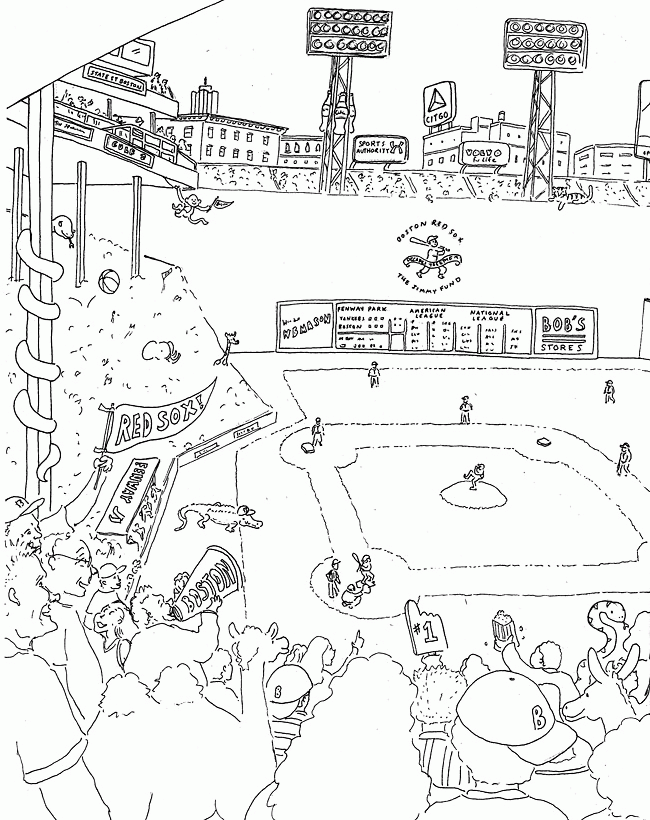 Boston Red Sox Coloring Pages - Coloring Home