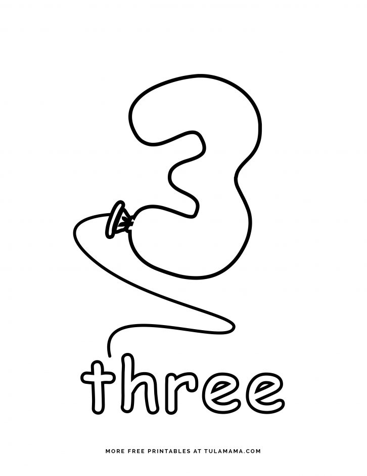 Free & Cute Number Coloring Pages For Fun Learning - Tulamama