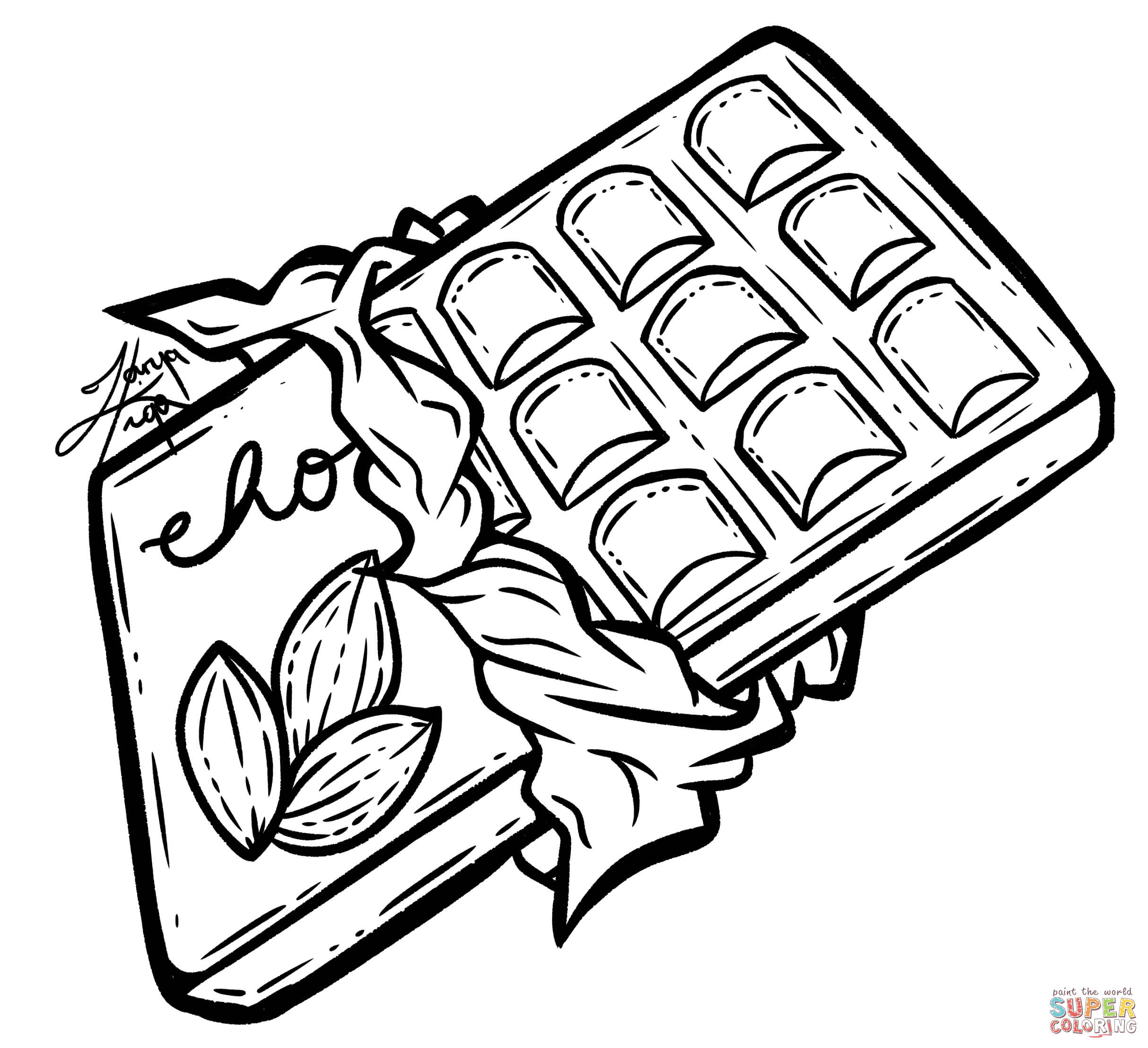 Choco Bar coloring page | Free Printable Coloring Pages