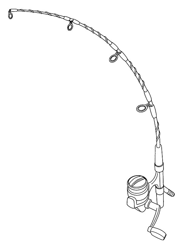 Fishing Pole Bending Coloring Pages - Download & Print Online Coloring Pages  for Free | Color Nimbus | Pole bending, Online coloring pages, Coloring  pages