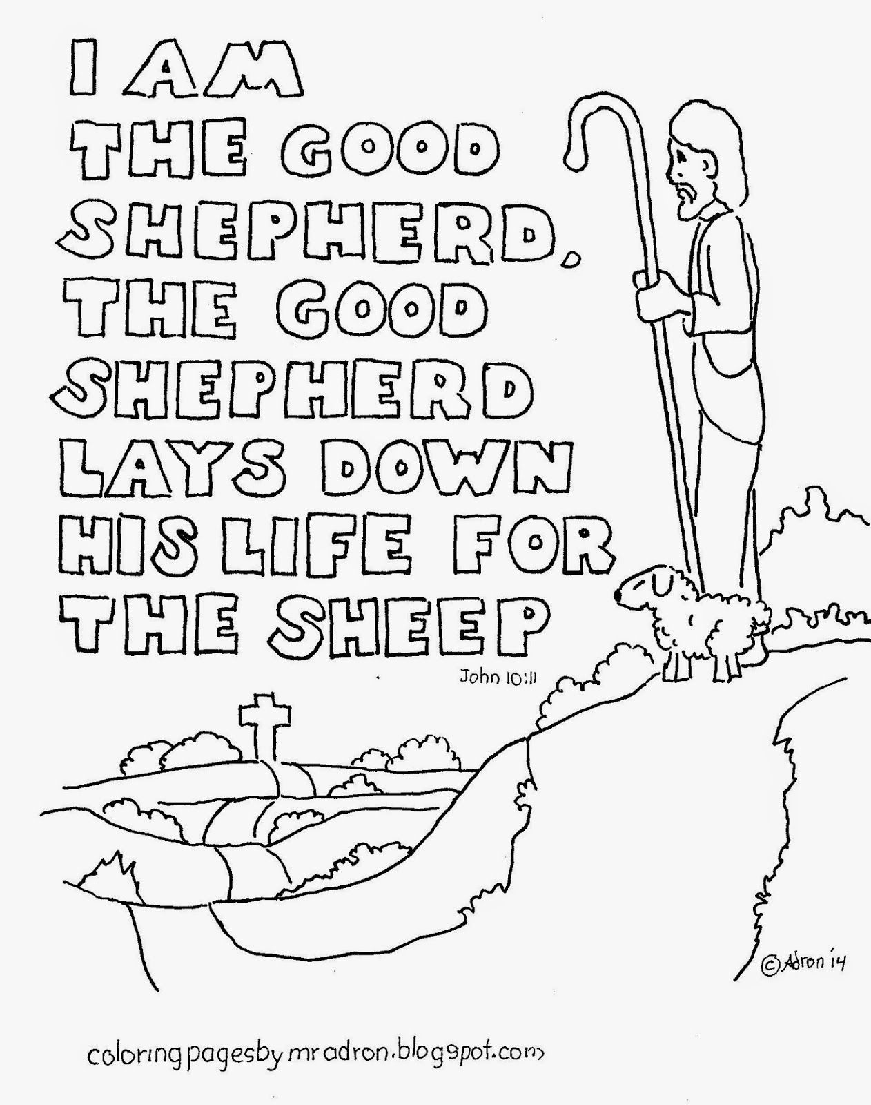 Good Shepherd Coloring Pages Free - Coloring Page
