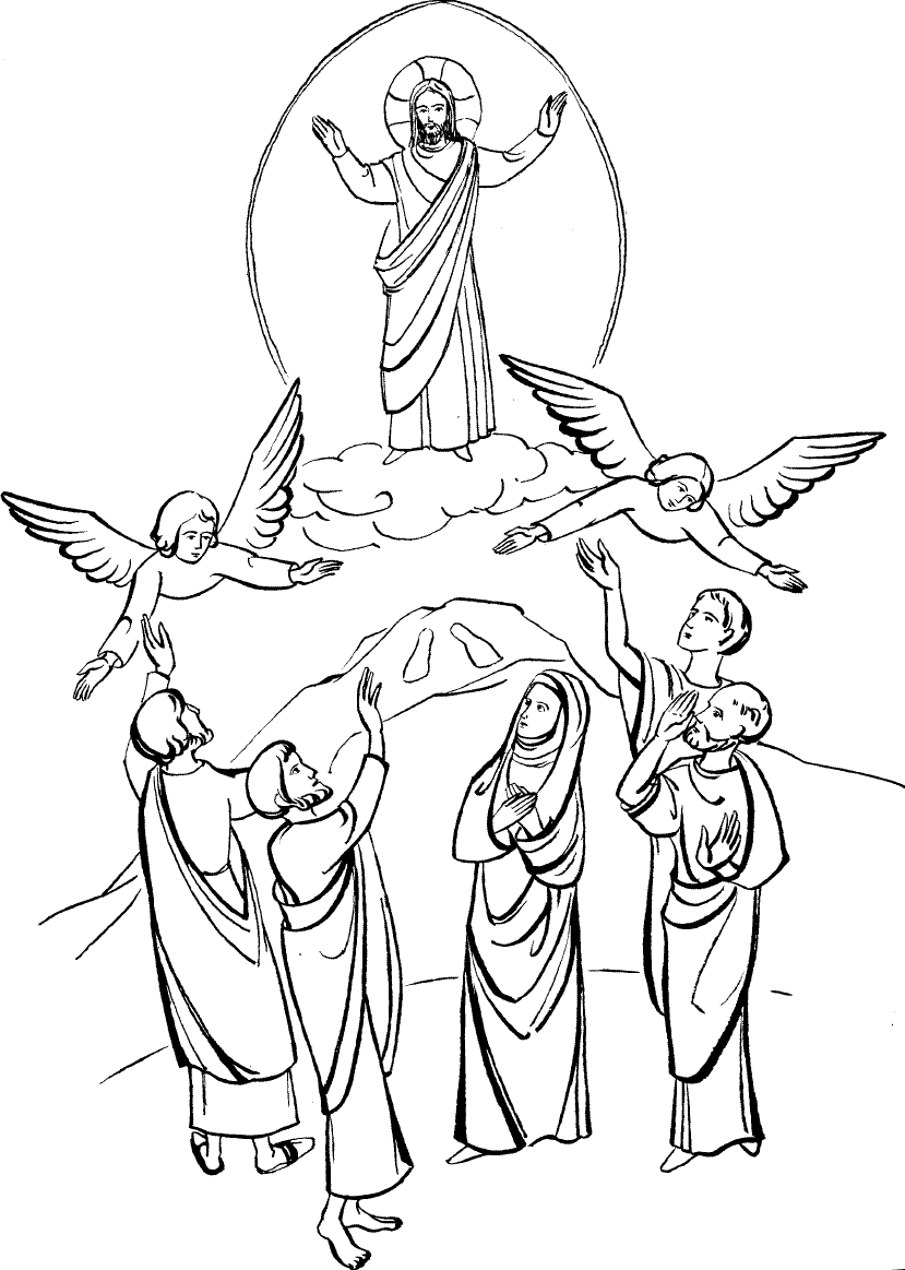 Ascension Of Jesus Coloring Page Coloring Home