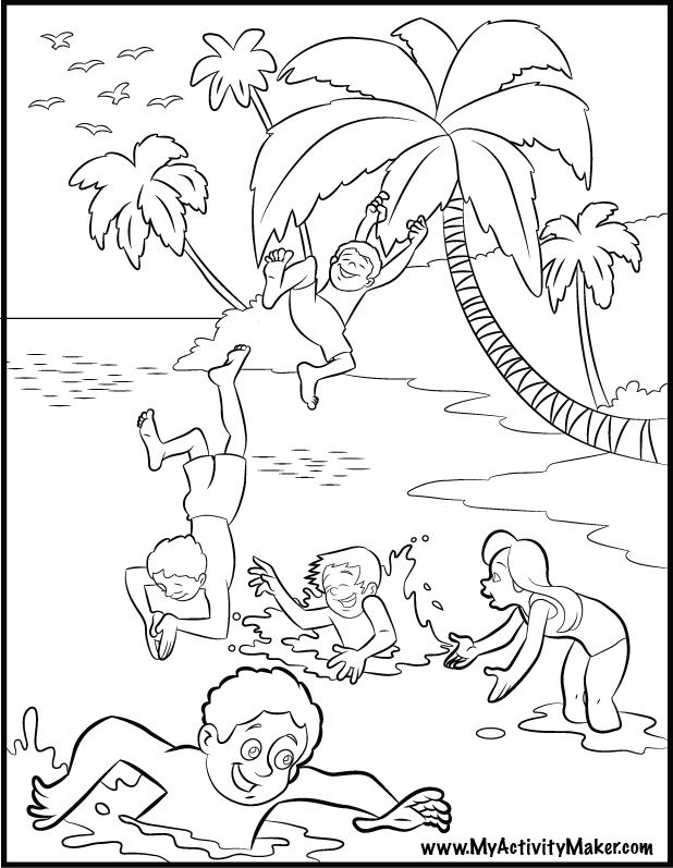 Free Color Pages Summer Fun - High Quality Coloring Pages