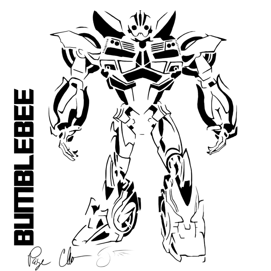 Bumblebee Transformer Coloring Page - Coloring Pages for Kids and ...