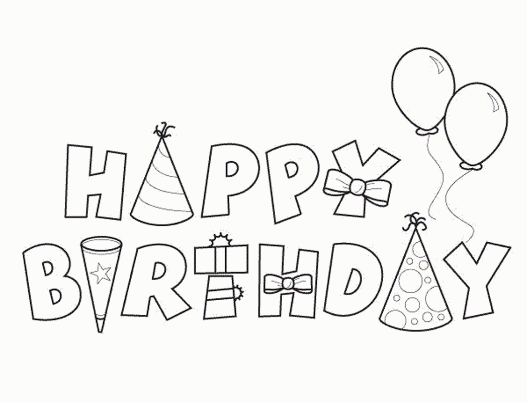 Birthday Printable   Coloring Pages For Kids And For Adults ...