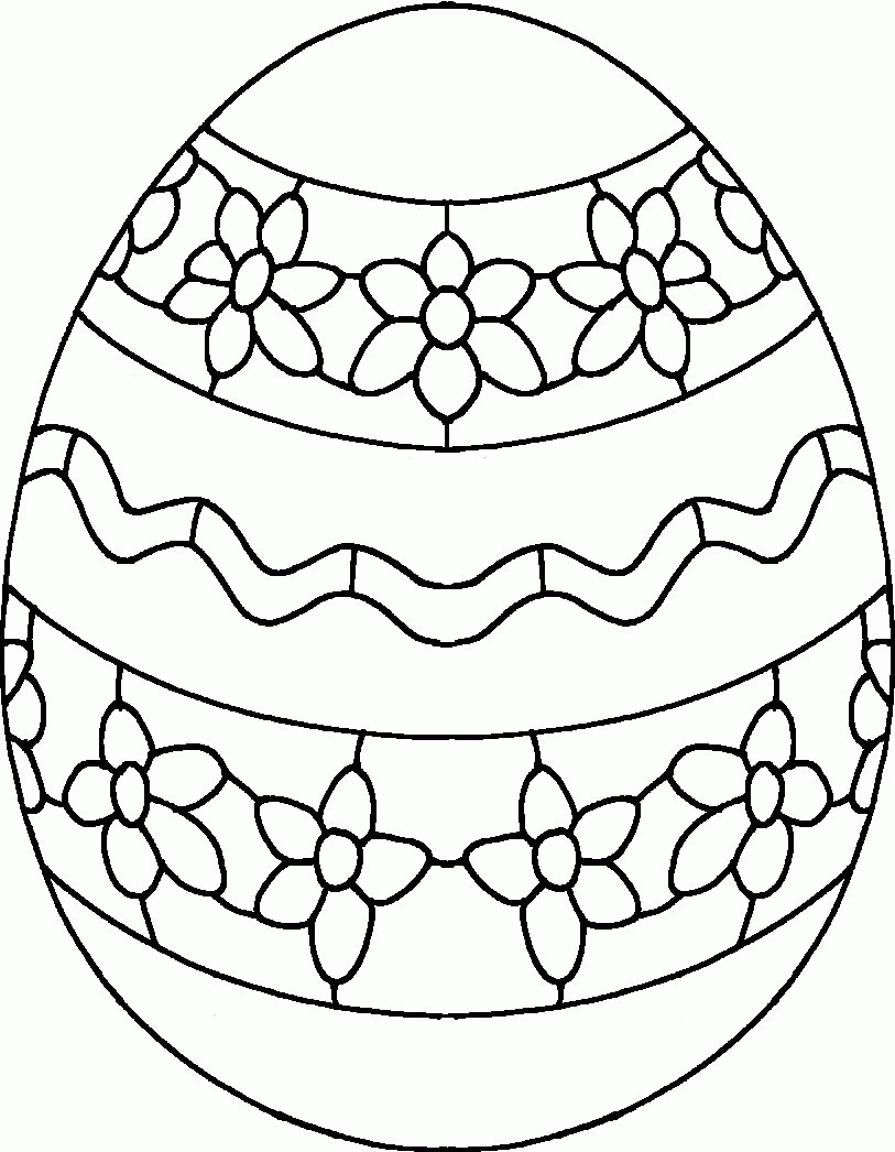 Coloring Pages For Easter Eggs Printable