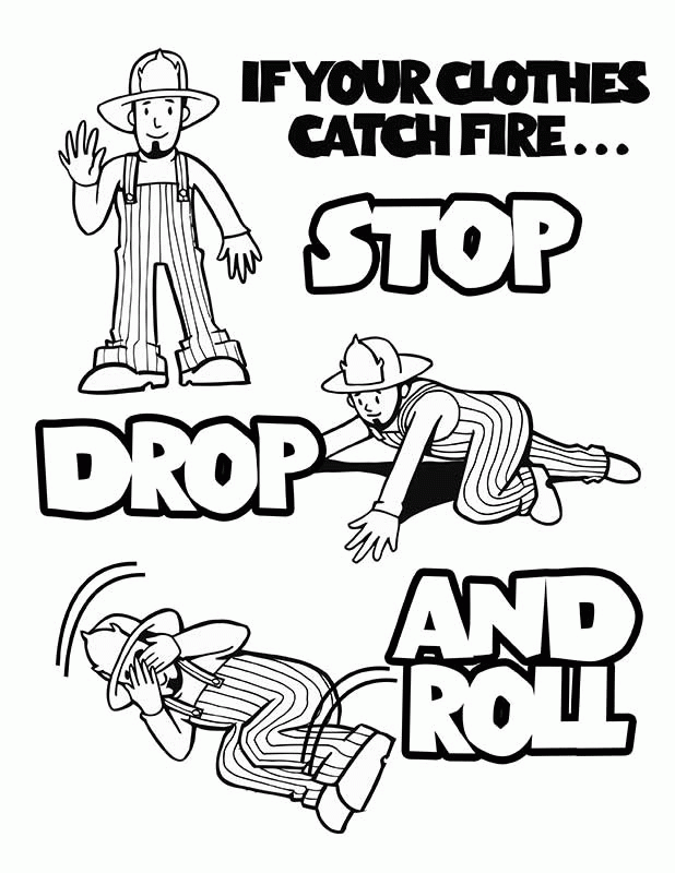 Fire Safety Printable Coloring Page. Free Coloring Page - Coloring Home