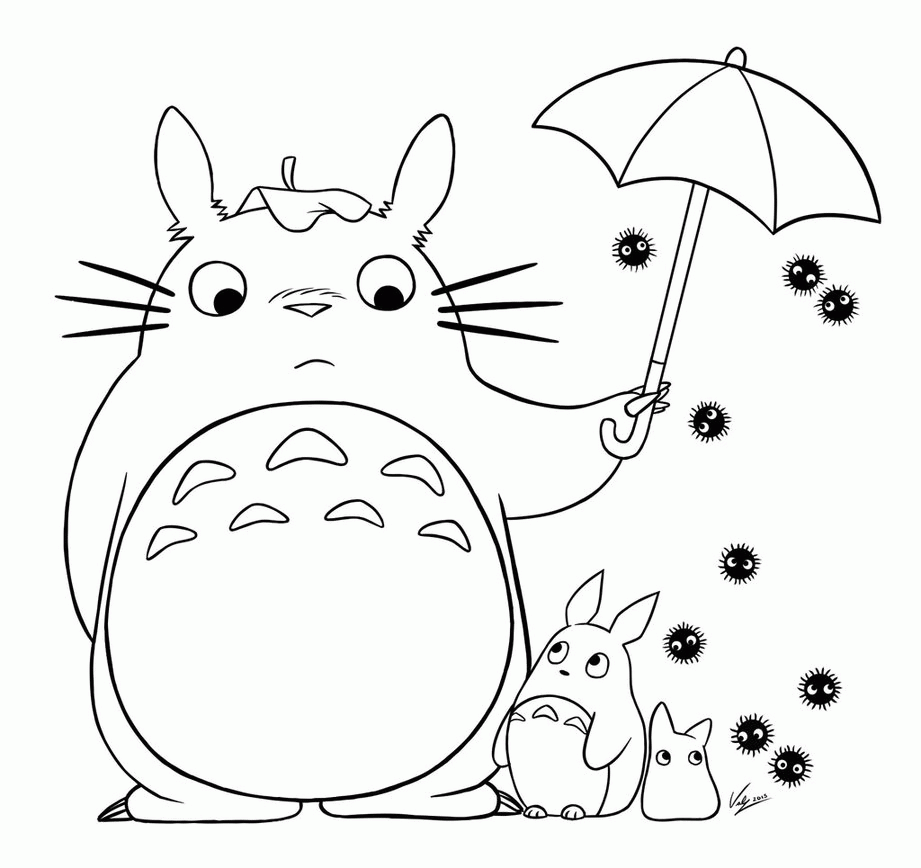 Totoro Coloring - Coloring Pages for Kids and for Adults