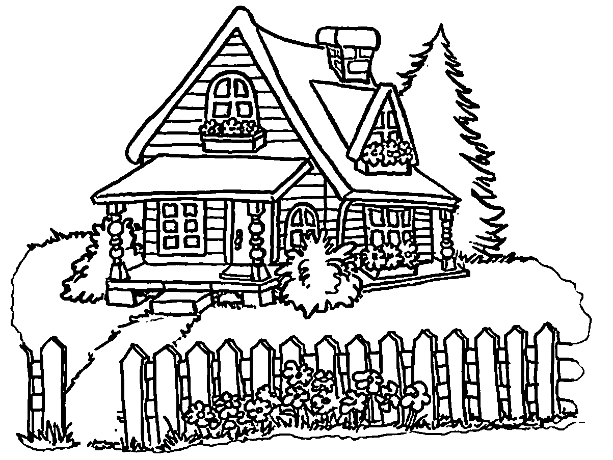 House Coloring Pages | Wecoloringpage