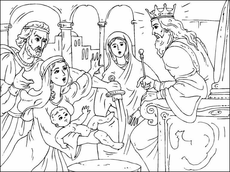 Wisdom of Solomon coloring page - Coloring Pages 4 U