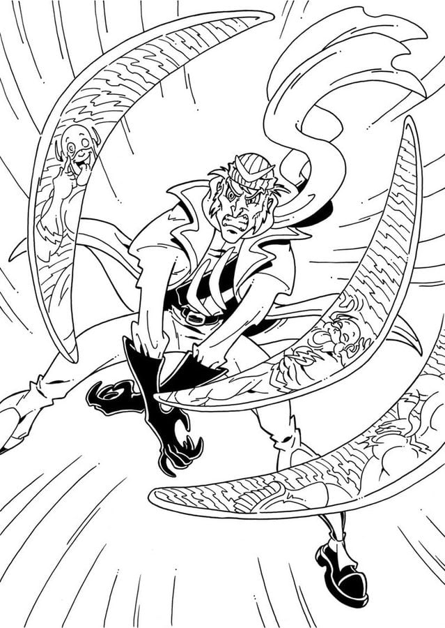 Coloring pages: Captain Boomerang, printable for kids & adults, free