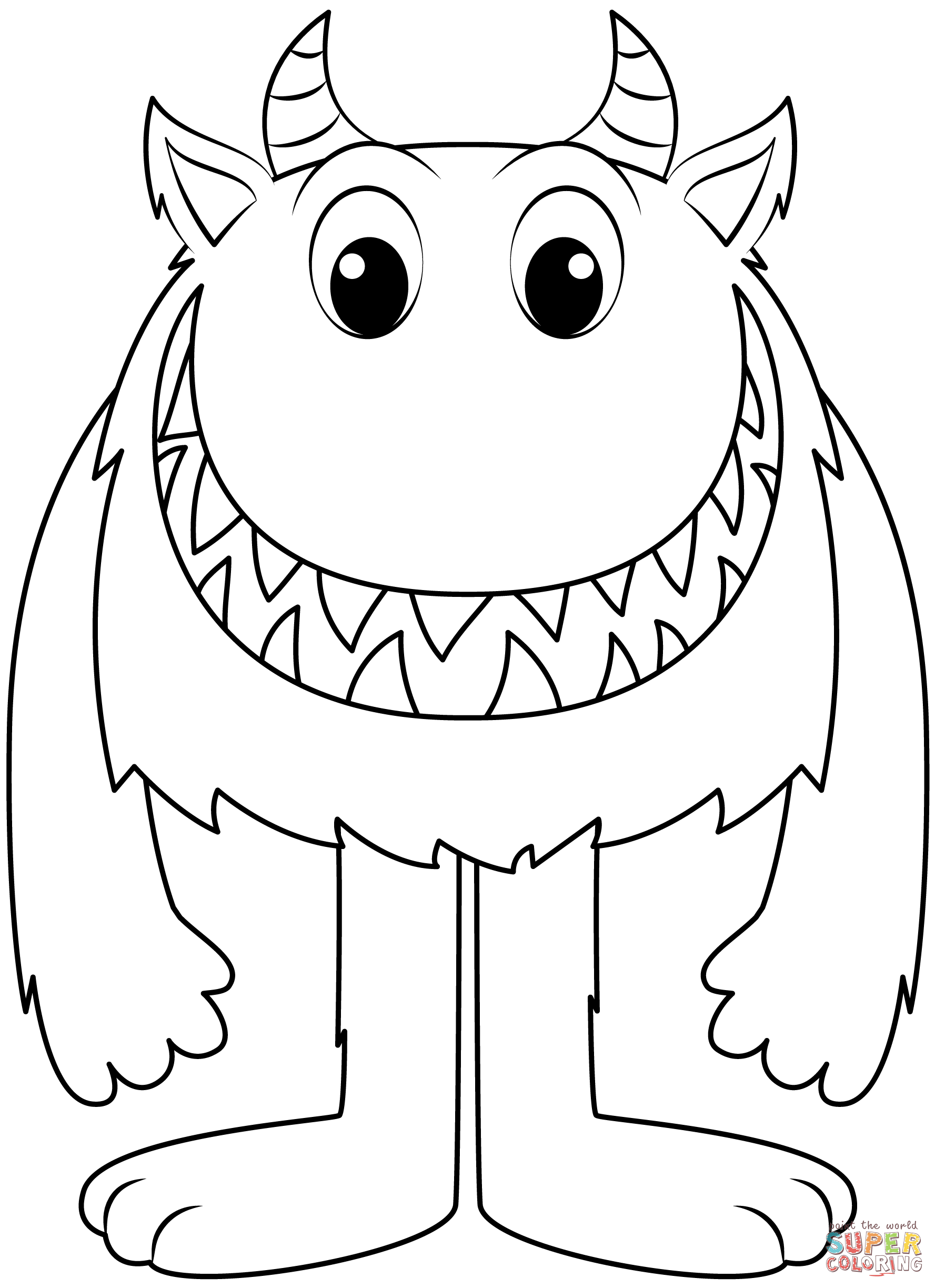 Cute Monsters Coloring Pages Coloring Home