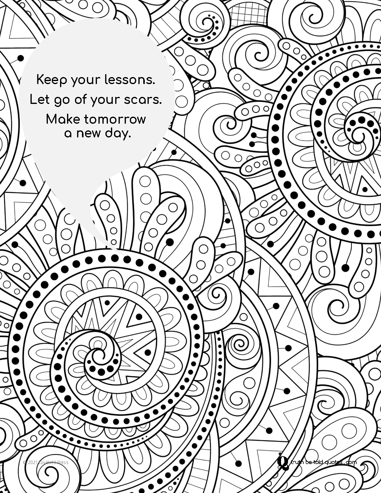 Coloring Pages- Quotes to Color for Teens and Young Adults