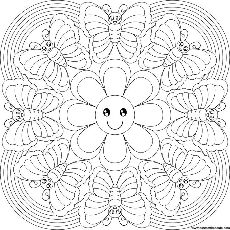 Flower mandala coloring pages to download and print for free