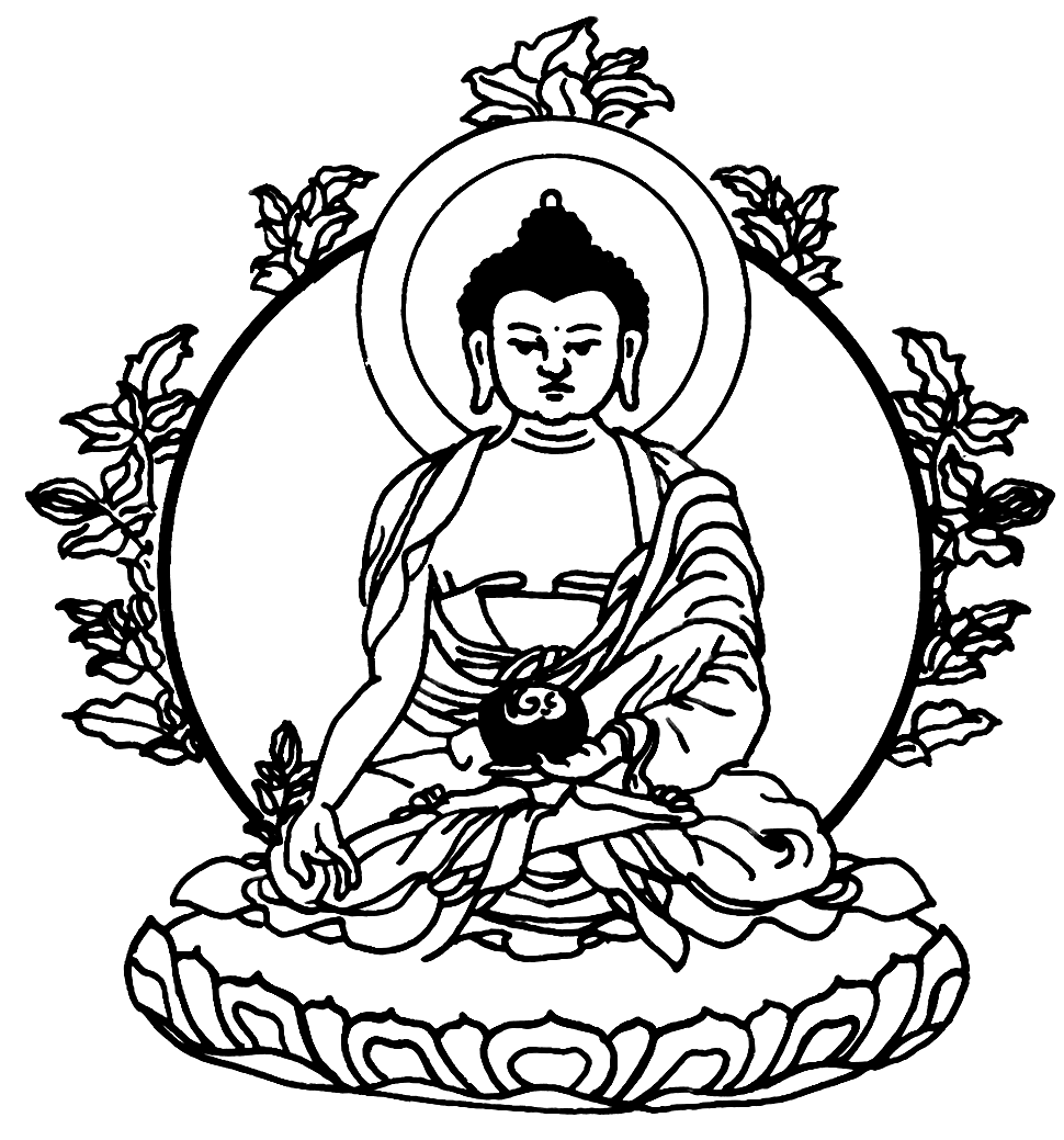Simple Coloring Pages Of Buddha for Adult