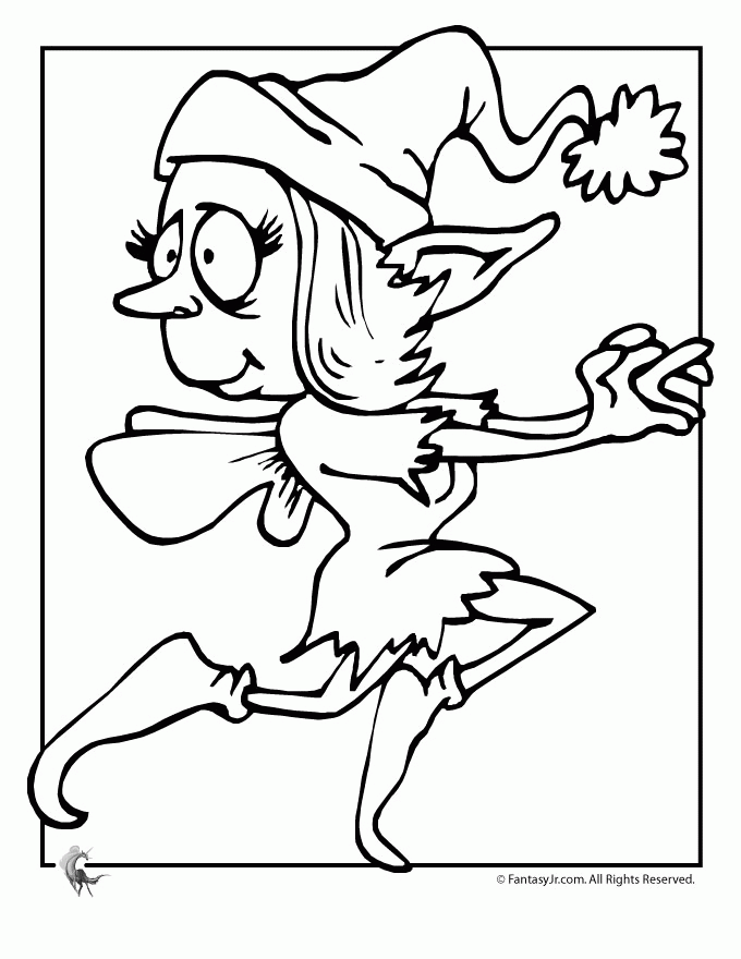 13 Pics of Cute Girl Elf Coloring Pages - Christmas Elves Girl ...
