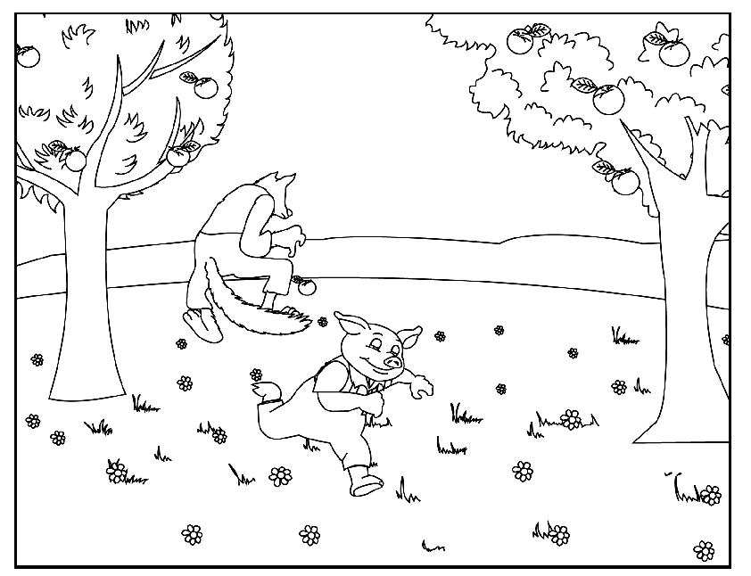 Coloring Pages - The Three Little Pigs 8