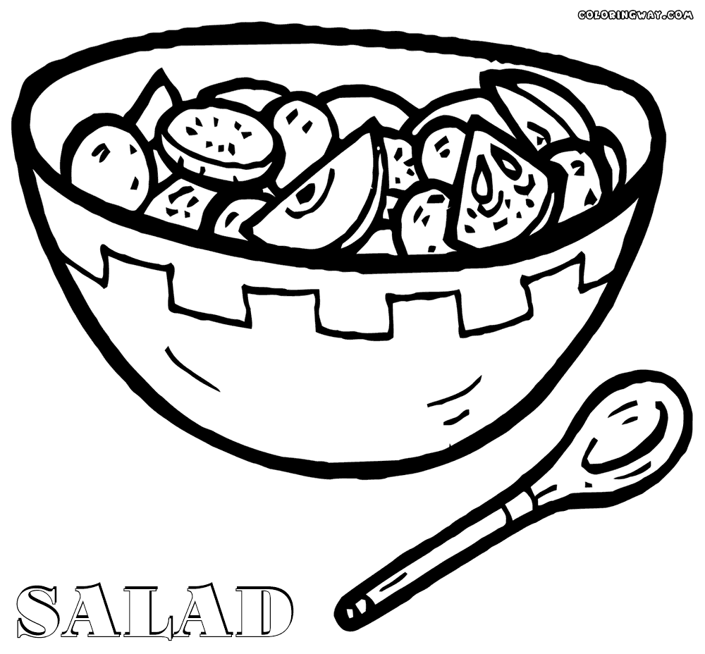 Salad coloring pages | Coloring pages to download and print