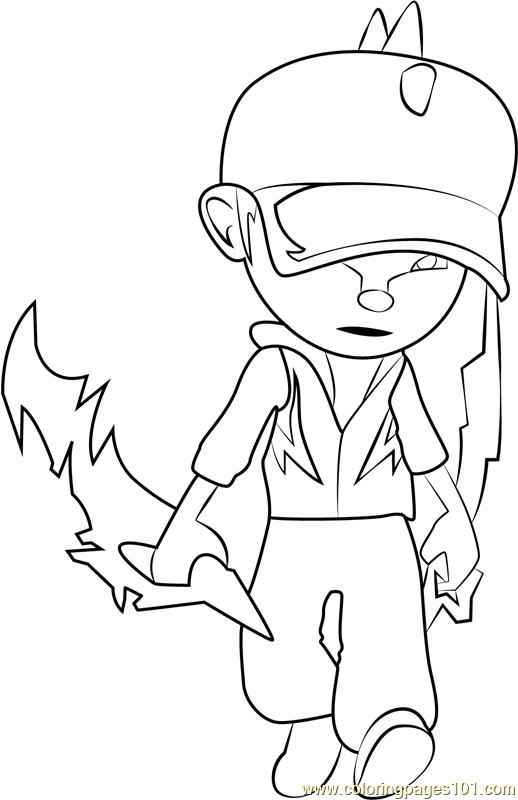 BoBoiBoy Lightning Coloring Page - Free BoBoiBoy Coloring Pages ...