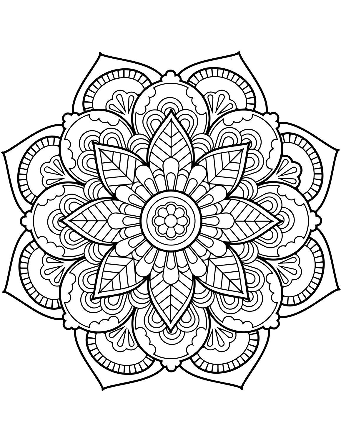 Mandala Flowers Coloring Pages Coloring Home