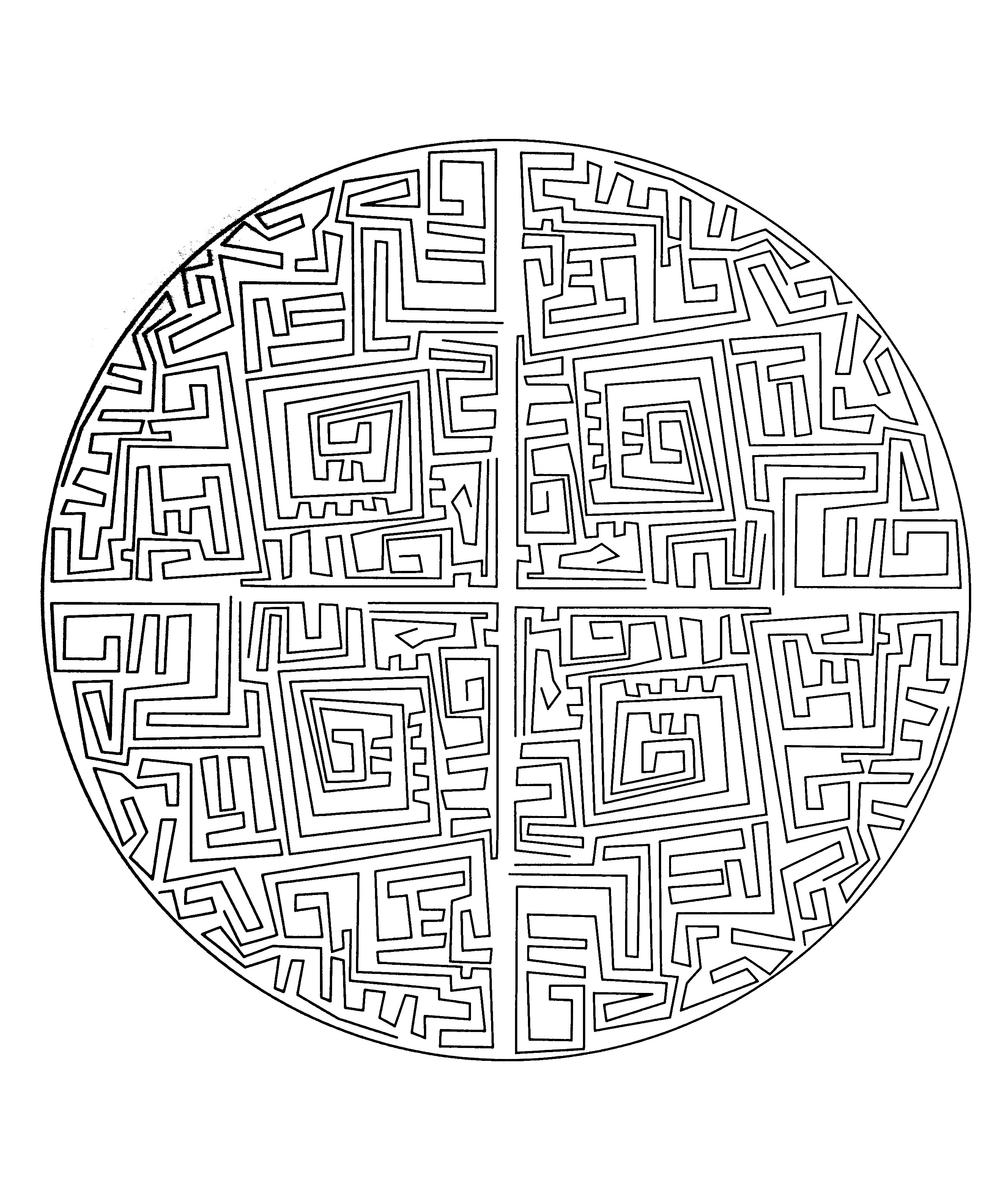 Maze - Coloring Pages for Adults