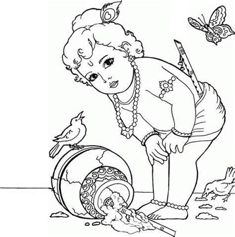 Lord Krishna Coloring Pages - Learny Kids